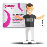pendones de 100x100 mm personalizados
