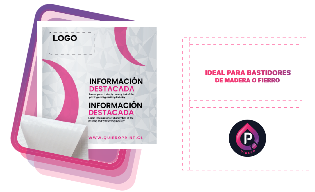 pendones tela pvc con ojetillos